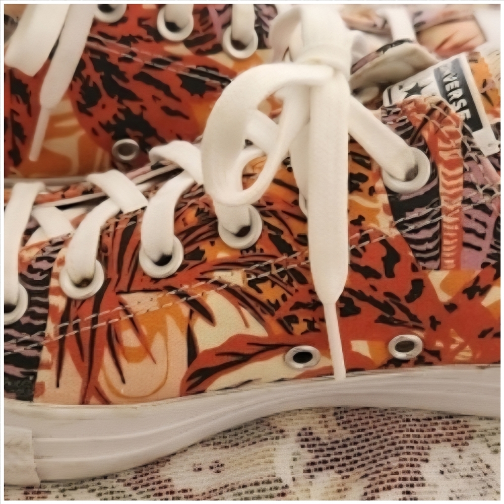 Converse Womens Tropical Print Sneakers Orange Pink Size 9.5/41 Eur - Picture 4 of 10